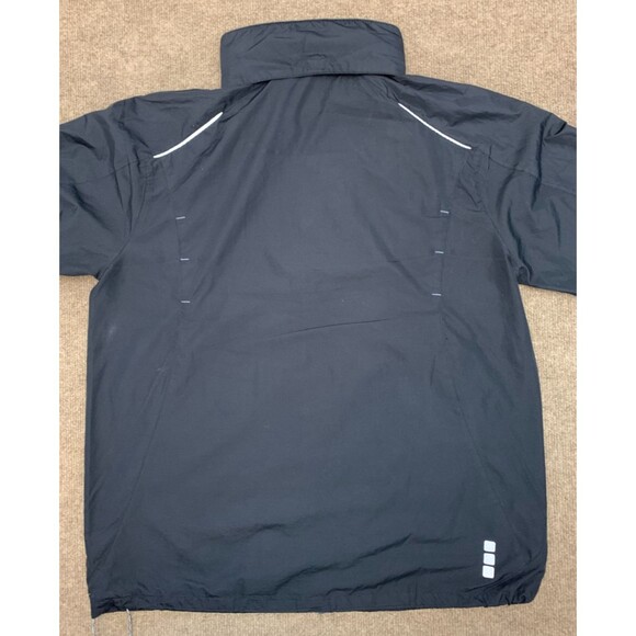 Mercedes-Benz Jacket Mens M Lightweight Hooded Black Windbreaker Zip-Up - Picture 2 of 10